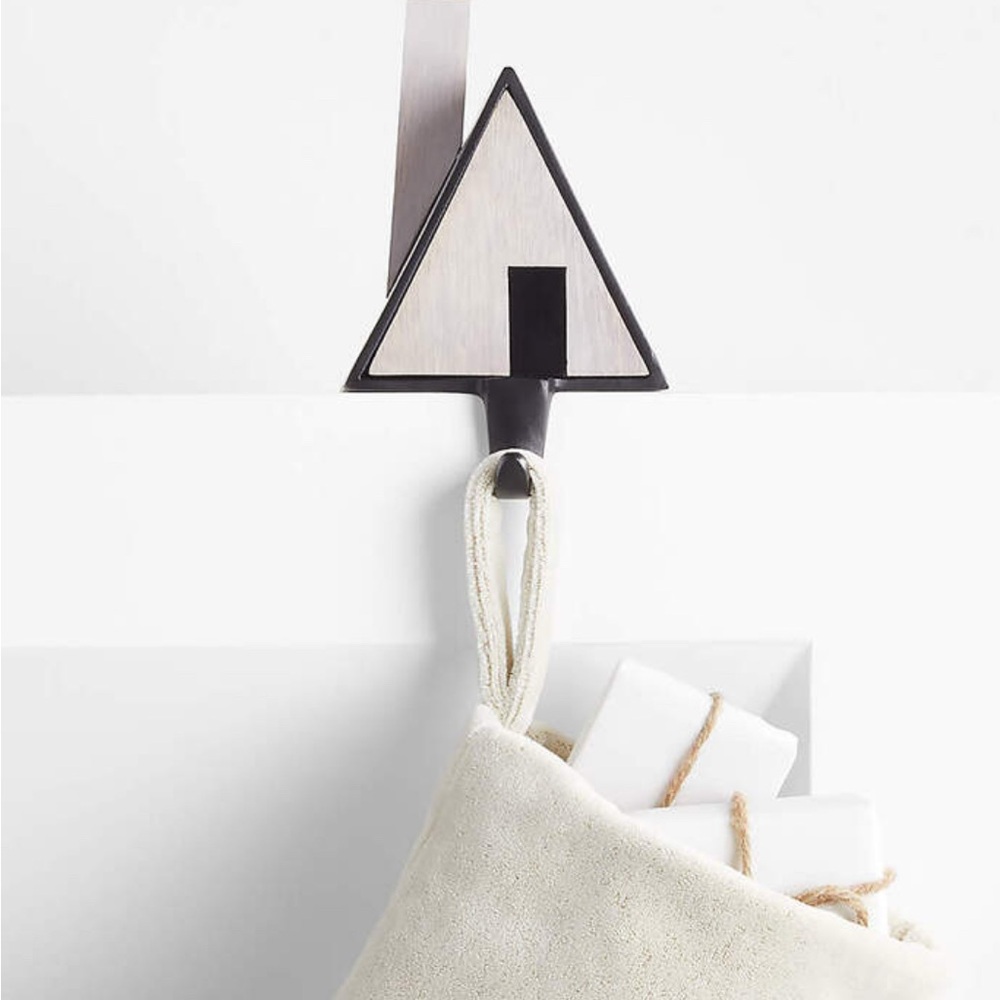 Crate & Barrel Aframe chalet Kluuvi Haus Christmas Stocking holder buying one